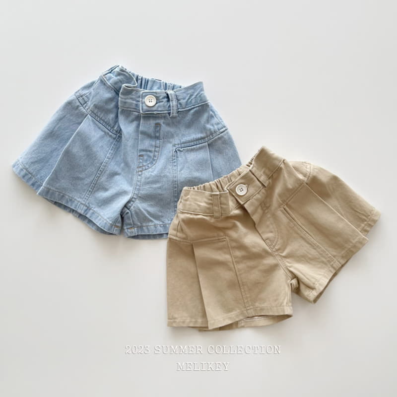Melikey - Korean Children Fashion - #kidsstore - Side Wrinkle Skirt Shorts - 9