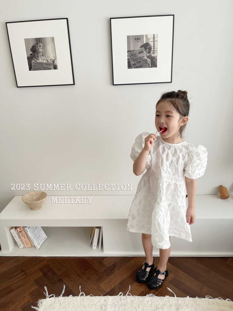 Melikey - Korean Children Fashion - #kidzfashiontrend - Pompom Ribbon One-piece - 3