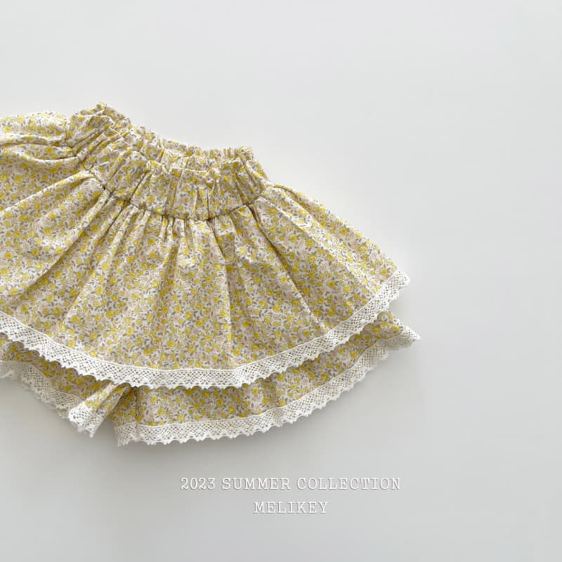 Melikey - Korean Children Fashion - #kidsstore - Summer Flower Skirt Shorts - 4