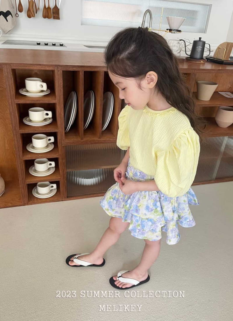 Melikey - Korean Children Fashion - #kidzfashiontrend - Water Paint Frill Skirt