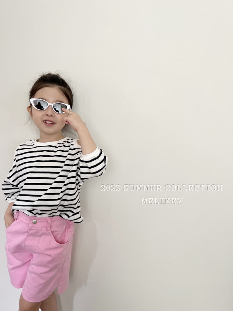 Melikey - Korean Children Fashion - #littlefashionista - Color Slit Pants