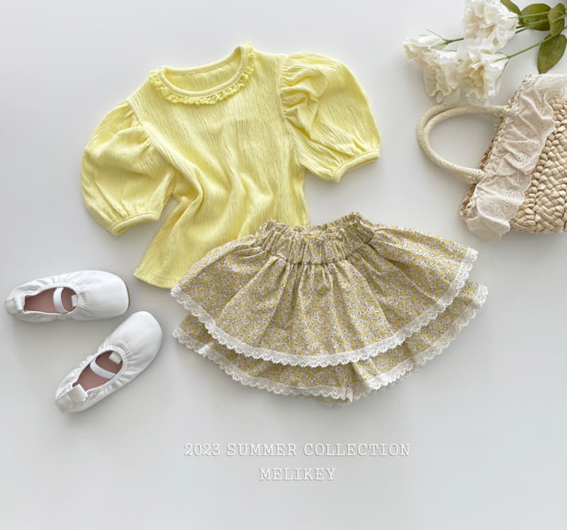 Melikey - Korean Children Fashion - #littlefashionista - Summer Flower Skirt Shorts - 6