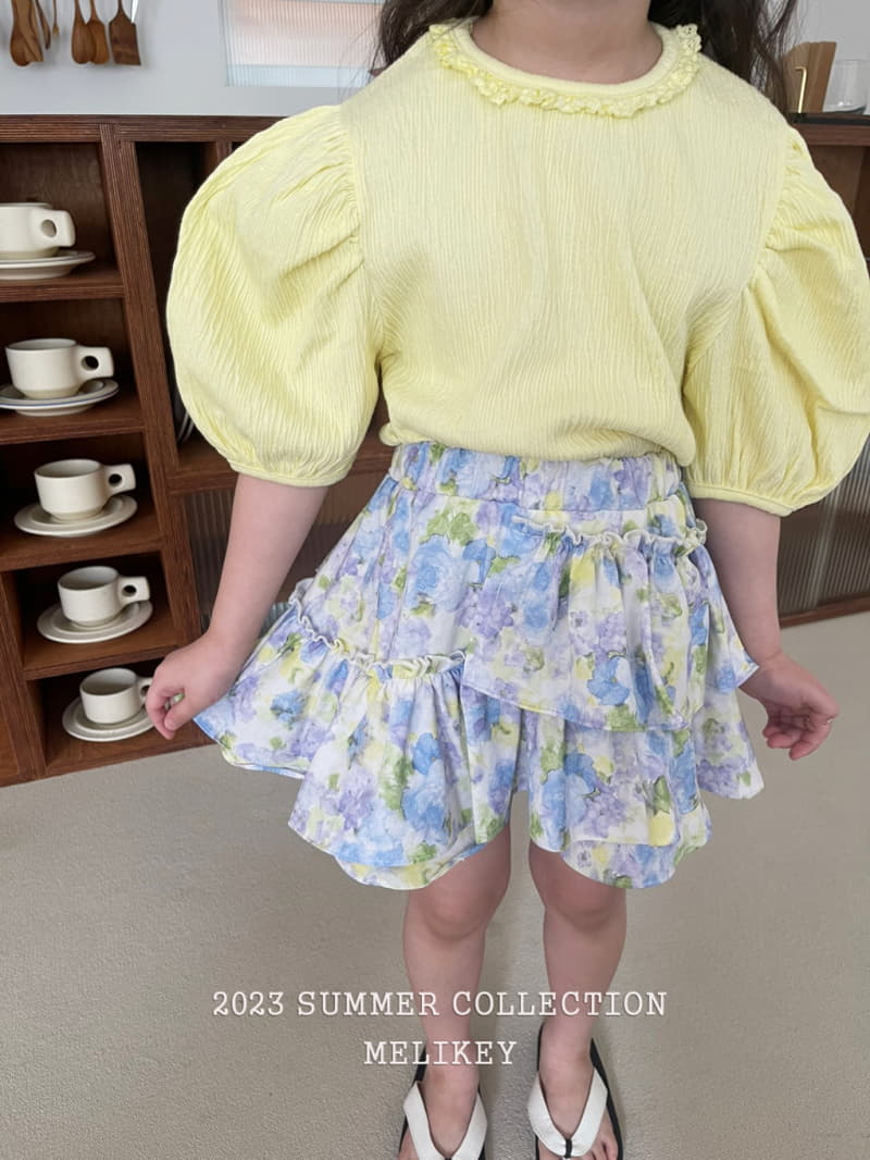 Melikey - Korean Children Fashion - #littlefashionista - Water Paint Frill Skirt - 3
