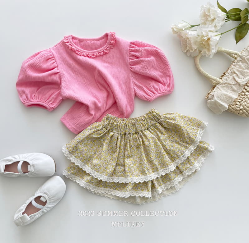 Melikey - Korean Children Fashion - #magicofchildhood - Summer Flower Skirt Shorts - 7