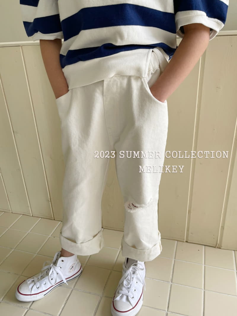 Melikey - Korean Children Fashion - #minifashionista - Slit Vintage Pants - 12
