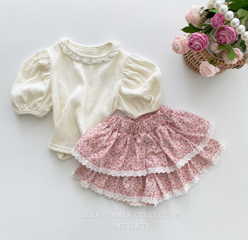 Melikey - Korean Children Fashion - #minifashionista - Summer Flower Skirt Shorts - 8