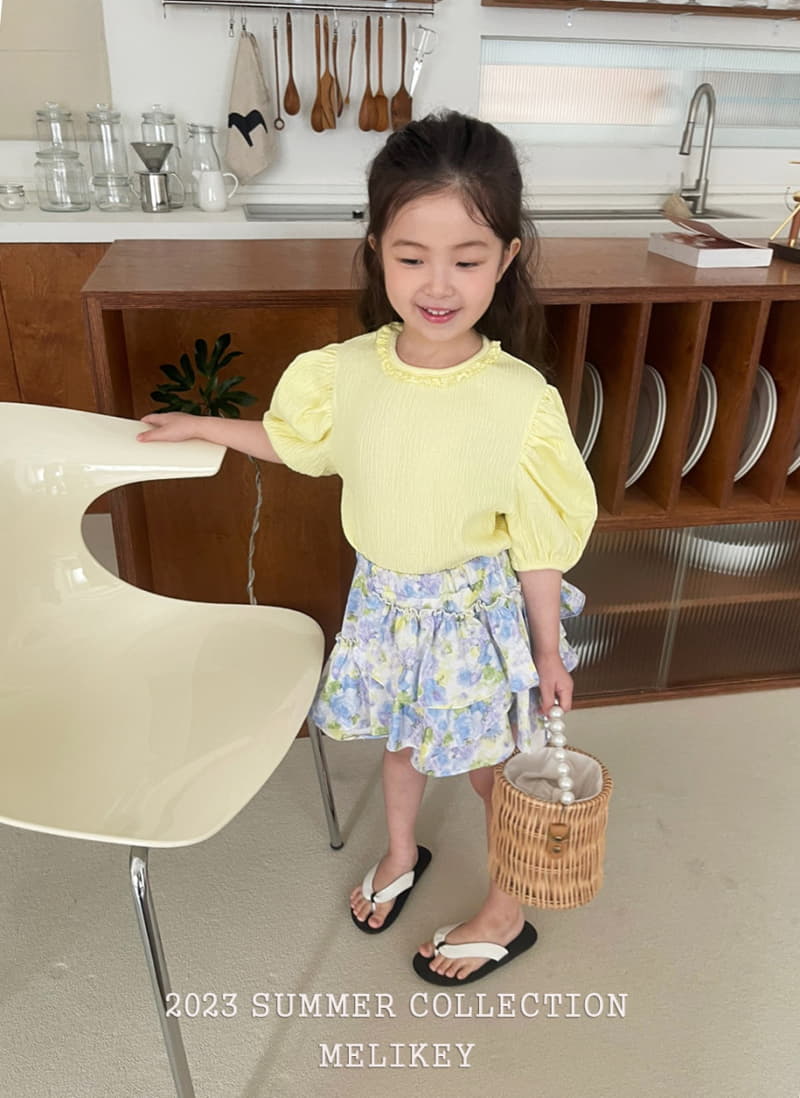 Melikey - Korean Children Fashion - #prettylittlegirls - Water Paint Frill Skirt - 6