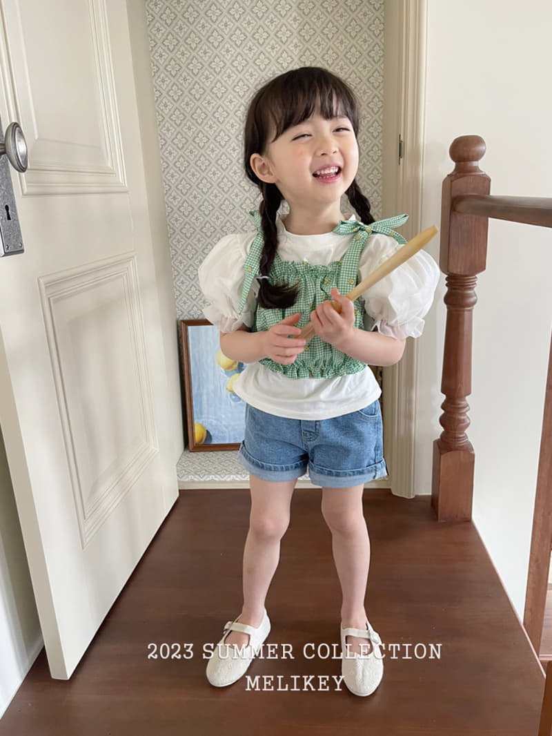 Melikey - Korean Children Fashion - #toddlerclothing - Check Tube Top - 11