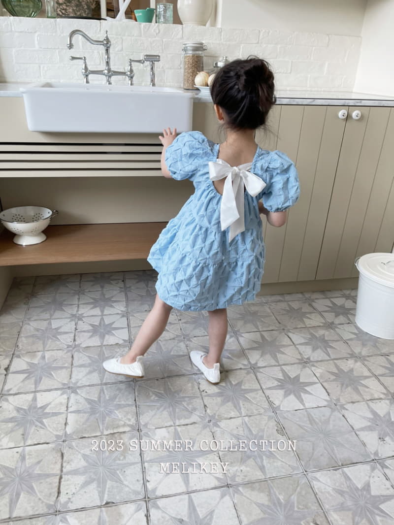 Melikey - Korean Children Fashion - #toddlerclothing - Pompom Ribbon One-piece - 10