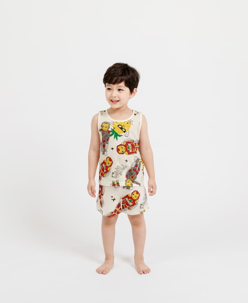 Mellis - Korean Children Fashion - #kidzfashiontrend - Pine Man Sleeveless Set - 3