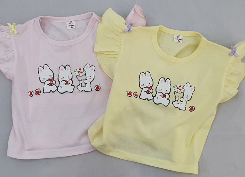 Milk Bebe - Korean Children Fashion - #childofig - Flwoer Rabbit Tee