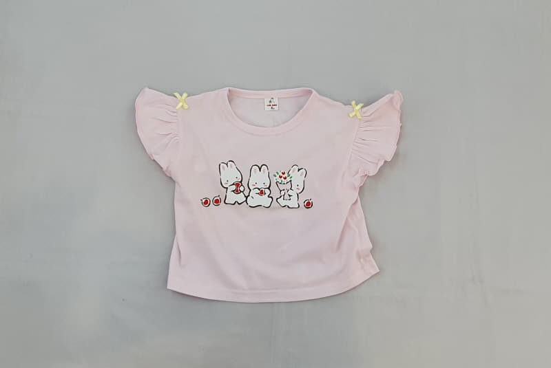 Milk Bebe - Korean Children Fashion - #designkidswear - Flwoer Rabbit Tee - 3