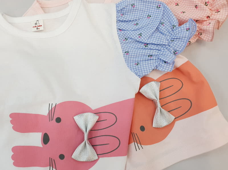 Milk Bebe - Korean Children Fashion - #designkidswear - Rabbit Tee - 2
