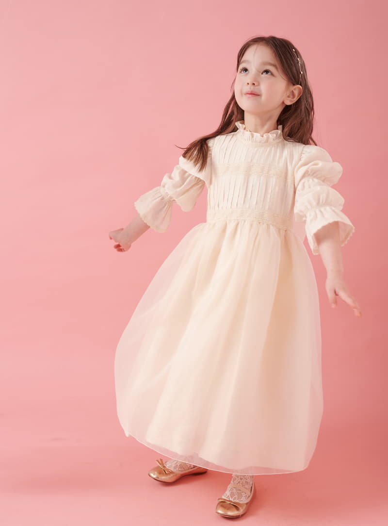 Minipalette - Korean Children Fashion - #fashionkids - BETH Lace One-piece - 3