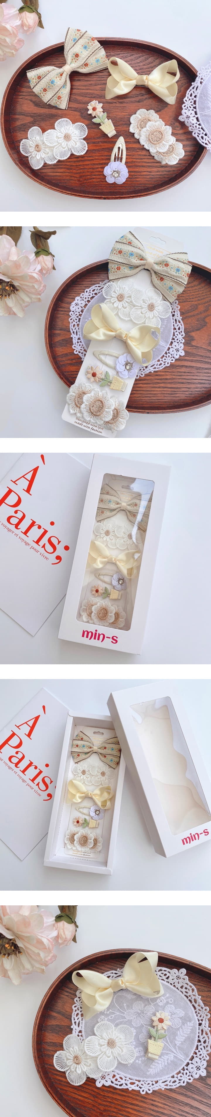 Mins - Korean Baby Fashion - #babyboutique - Ellen Flower Hair Gift Set