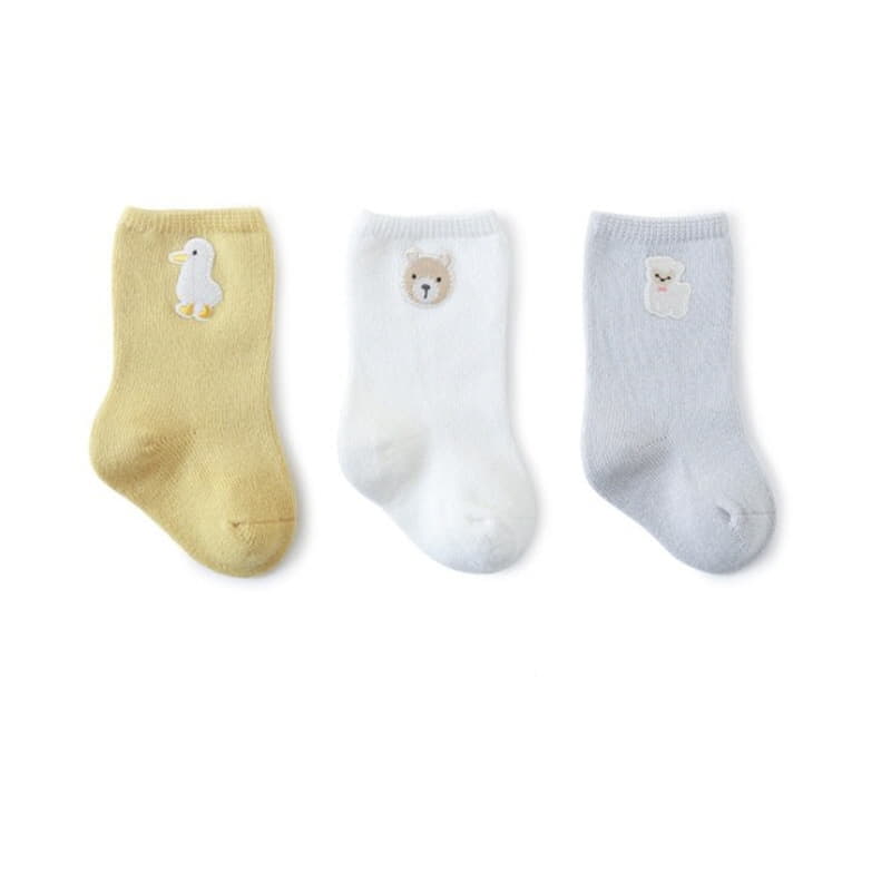 Miso - Korean Baby Fashion - #babyfever - Duck Socks Set - 2