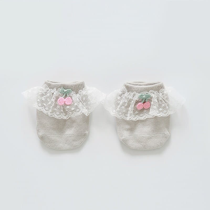 Miso - Korean Baby Fashion - #babyoutfit - Very Lace Socks  - 5