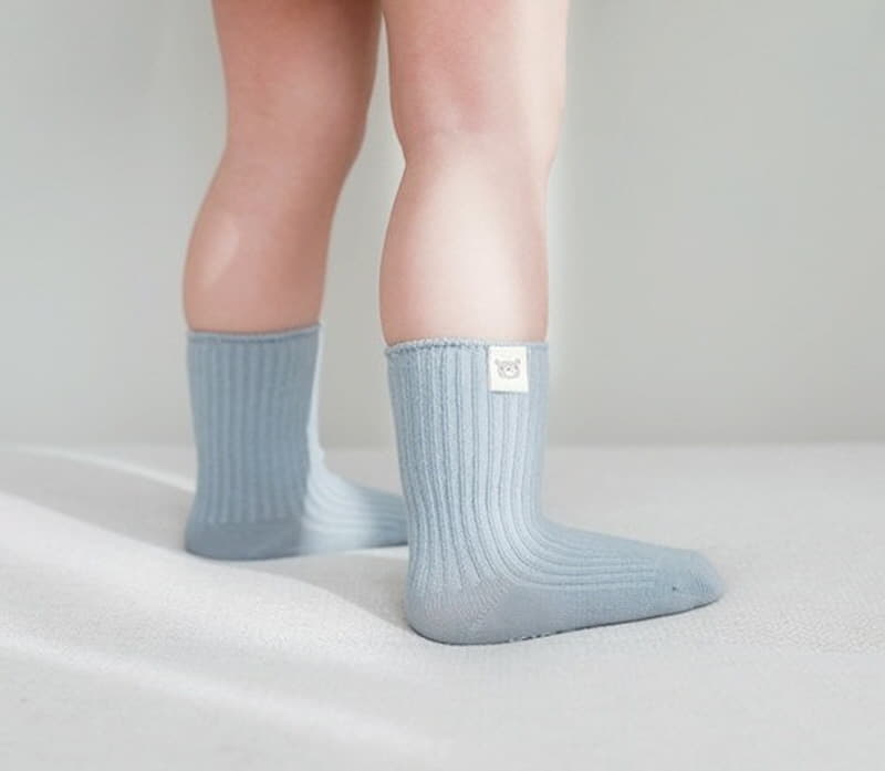 Miso - Korean Baby Fashion - #onlinebabyboutique - Label Rib Socks Set - 9