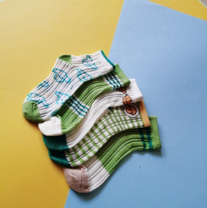 Miso - Korean Children Fashion - #Kfashion4kids - Tori Green Socks Set