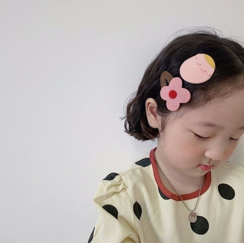Miso - Korean Children Fashion - #discoveringself - Flower Ribbon Hairpin - 2