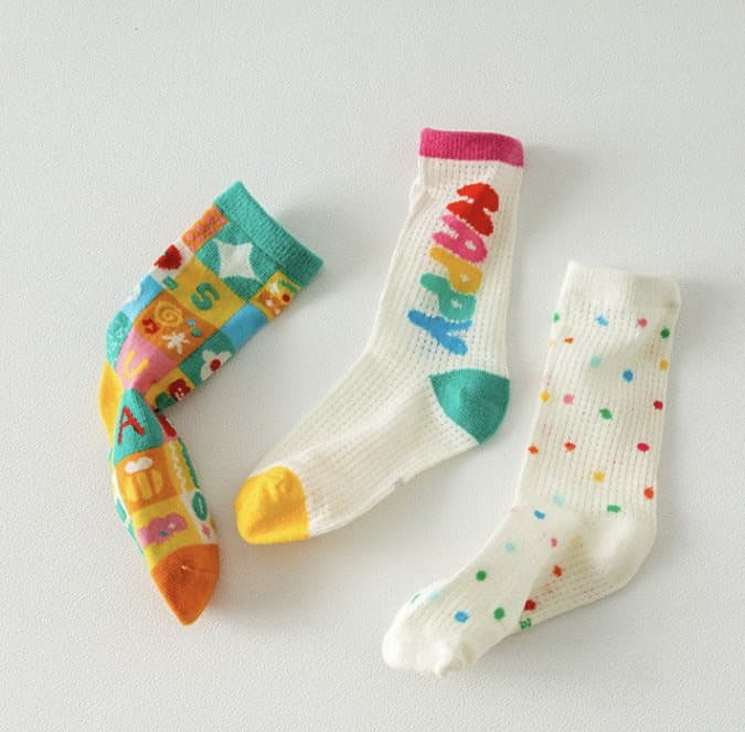 Miso - Korean Children Fashion - #fashionkids - Happy Socks Set - 7
