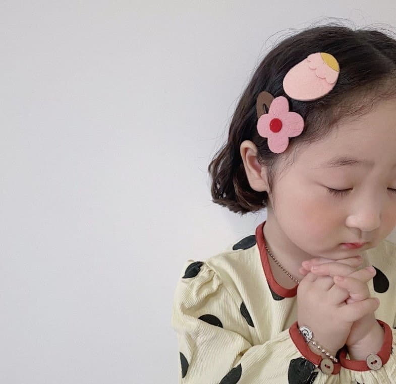 Miso - Korean Children Fashion - #fashionkids - Flower Ribbon Hairpin - 3