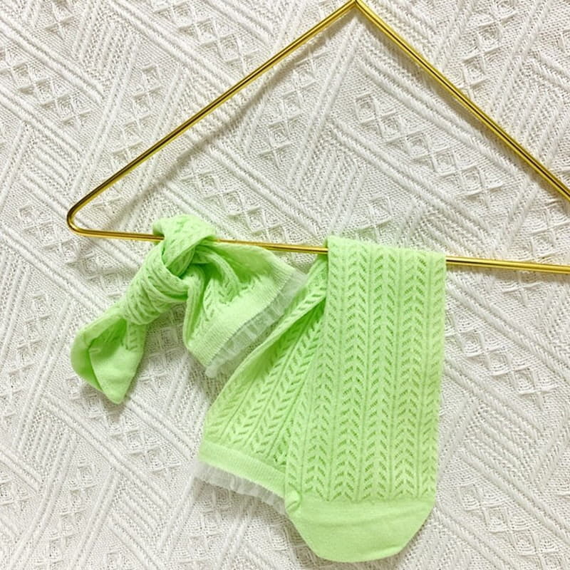 Miso - Korean Children Fashion - #toddlerclothing - Lace Neon Socks - 5