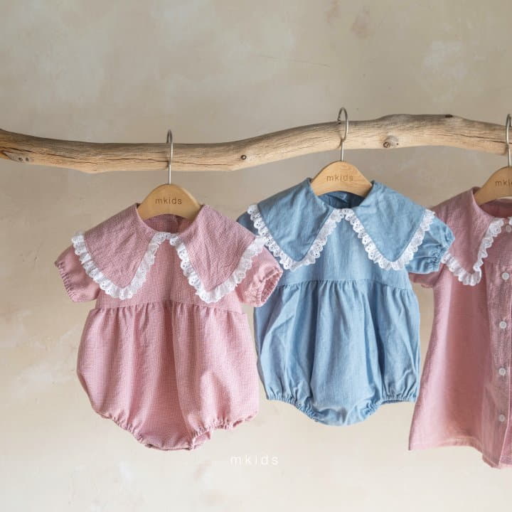 Mkids - Korean Baby Fashion - #babyboutiqueclothing - Frill Collar Bodysuit - 5