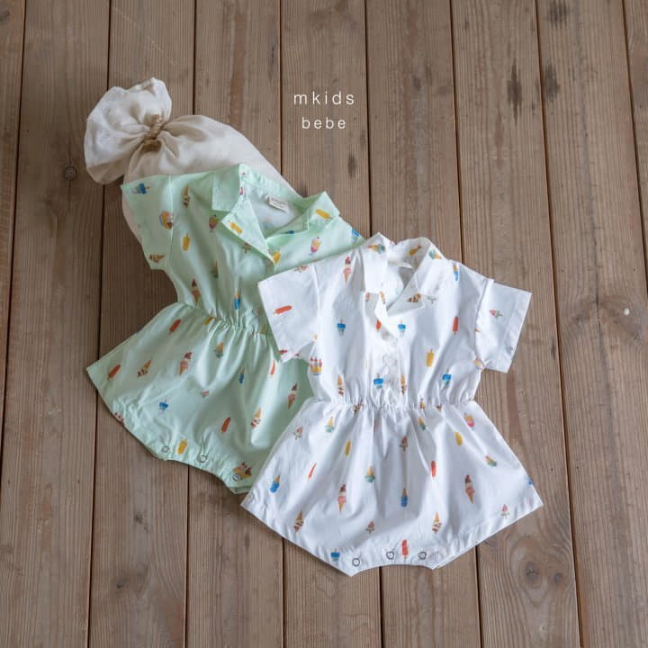 Mkids - Korean Baby Fashion - #babyoutfit - Cream Bodysuit - 5