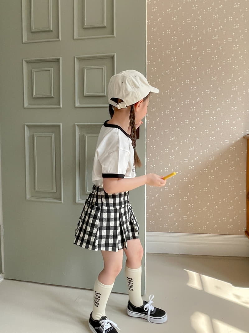 Momo Ann - Korean Children Fashion - #Kfashion4kids - Check Skirt Pants - 3
