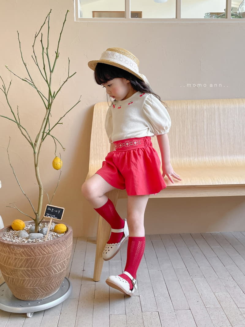 Momo Ann - Korean Children Fashion - #childofig - Waffle Cherry Tee - 2