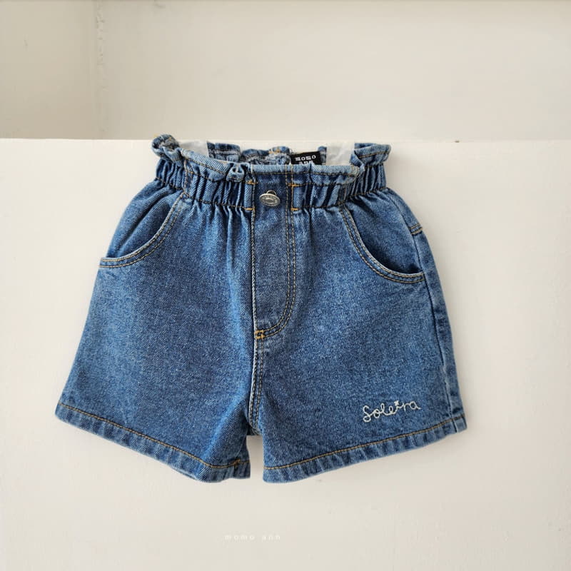 Momo Ann - Korean Children Fashion - #childofig - Frill Denim Shorts - 12