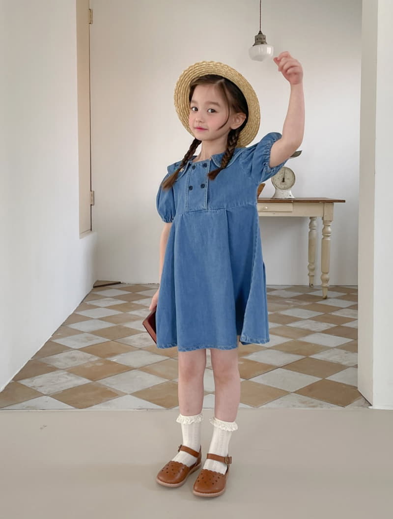 Momo Ann - Korean Children Fashion - #designkidswear - Denim One-piece - 6