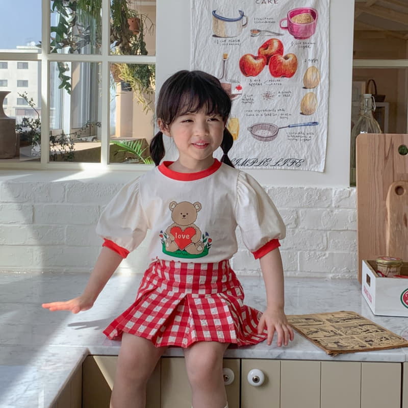 Momo Ann - Korean Children Fashion - #designkidswear - Heart Bear Tee - 5