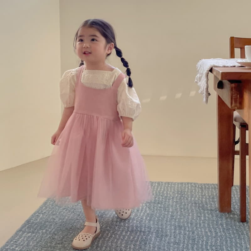 Momo Ann - Korean Children Fashion - #designkidswear - Mesh String One-piece
