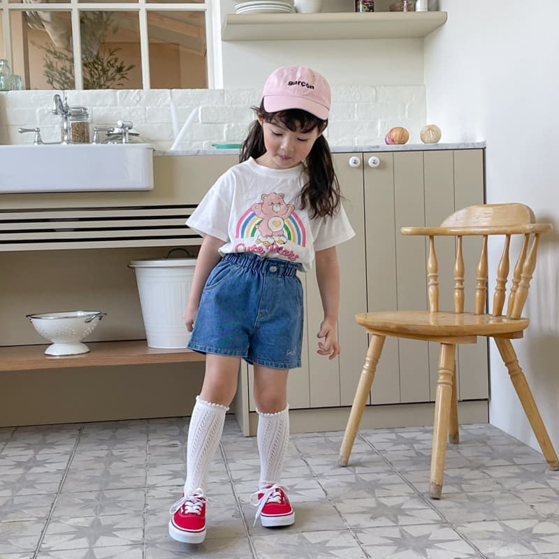 Momo Ann - Korean Children Fashion - #fashionkids - Frill Denim Shorts - 3