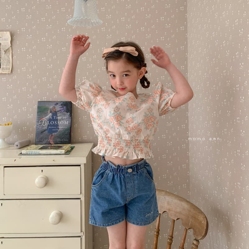 Momo Ann - Korean Children Fashion - #fashionkids - Frill Denim Shorts - 4