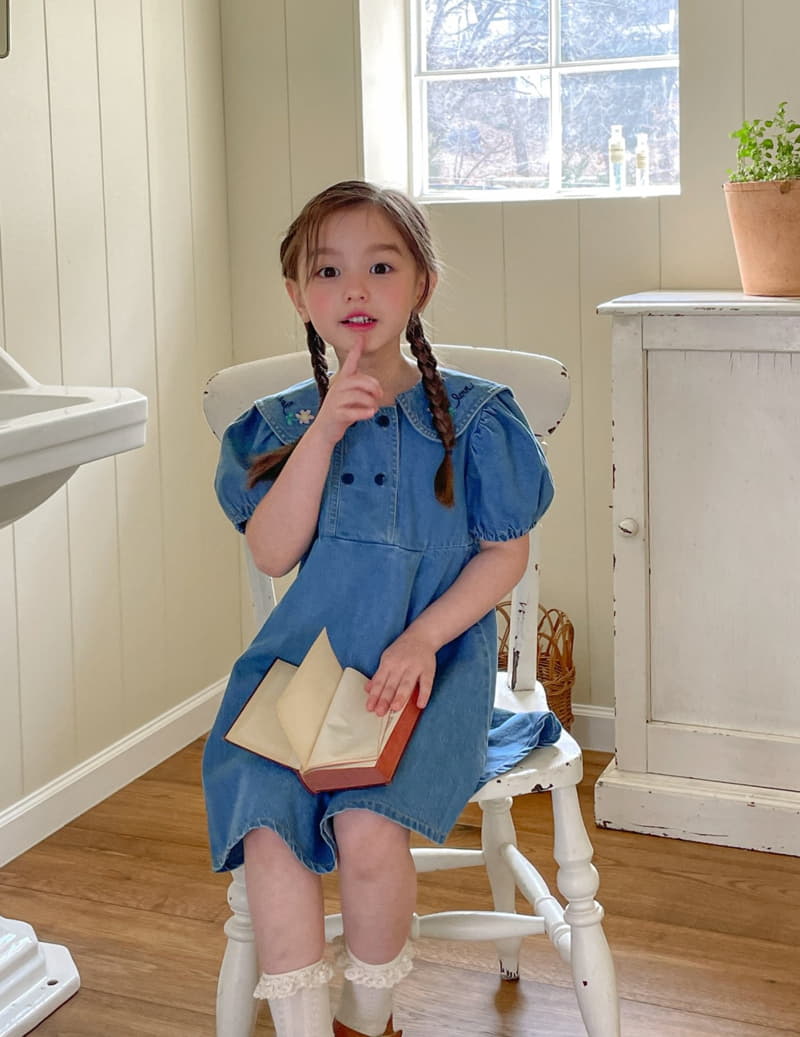 Momo Ann - Korean Children Fashion - #kidsstore - Denim One-piece - 10