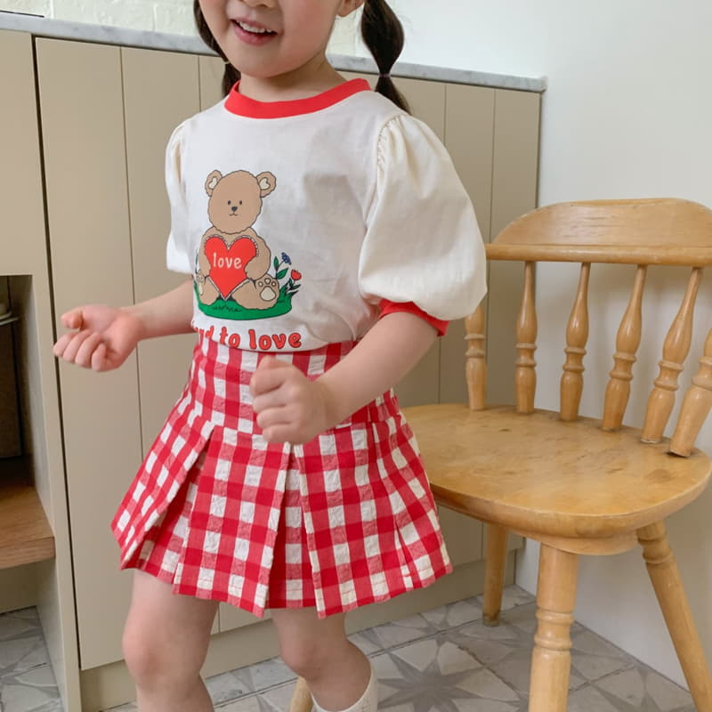 Momo Ann - Korean Children Fashion - #kidsstore - Heart Bear Tee - 9