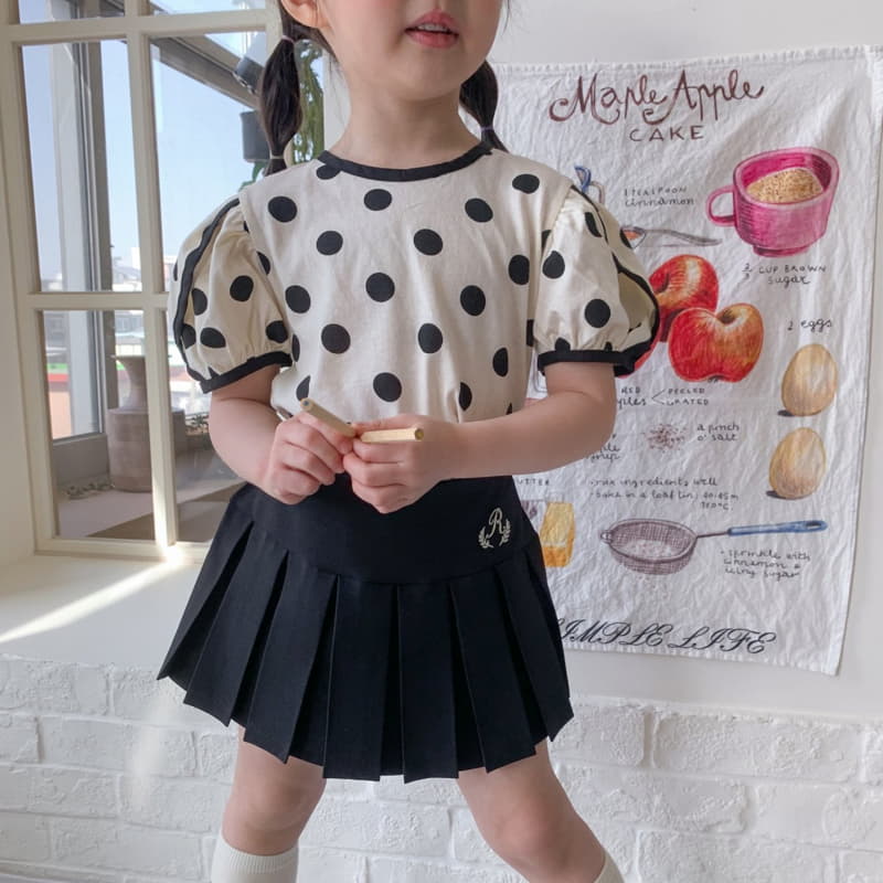 Momo Ann - Korean Children Fashion - #kidzfashiontrend - Black Wrinkle Skirt Pants - 8