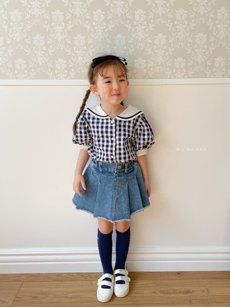 Momo Ann - Korean Children Fashion - #kidzfashiontrend - Denim Skirt Pants - 5