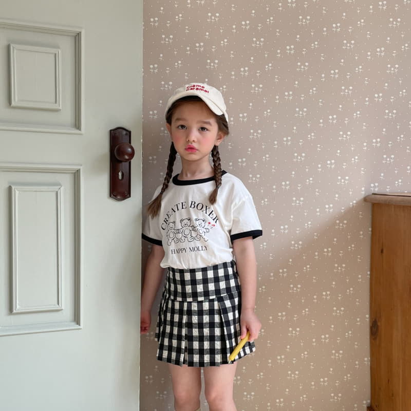 Momo Ann - Korean Children Fashion - #Kfashion4kids - Check Skirt Pants - 4