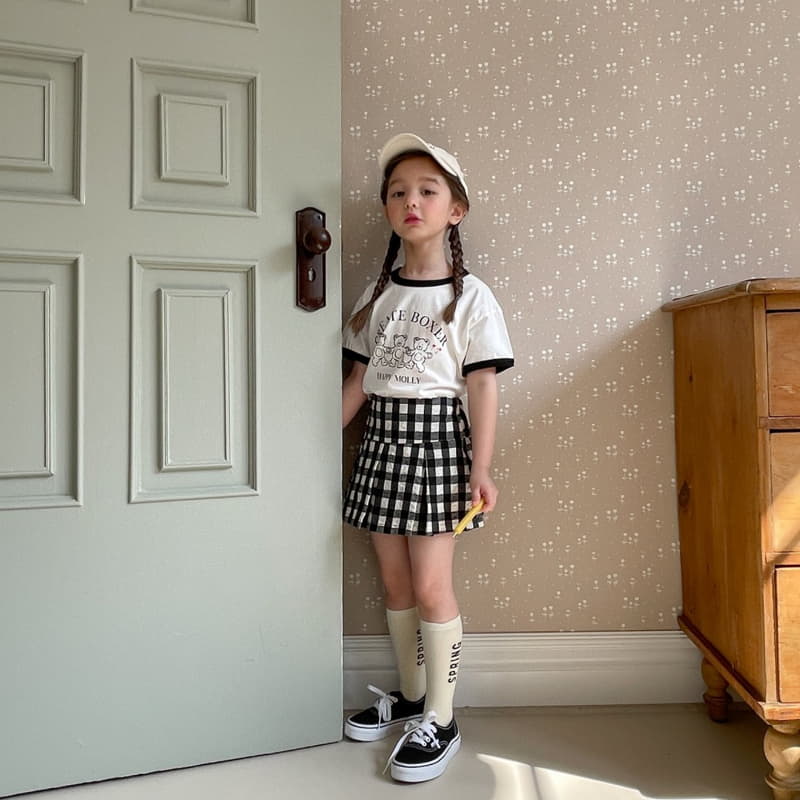 Momo Ann - Korean Children Fashion - #magicofchildhood - Check Skirt Pants - 5