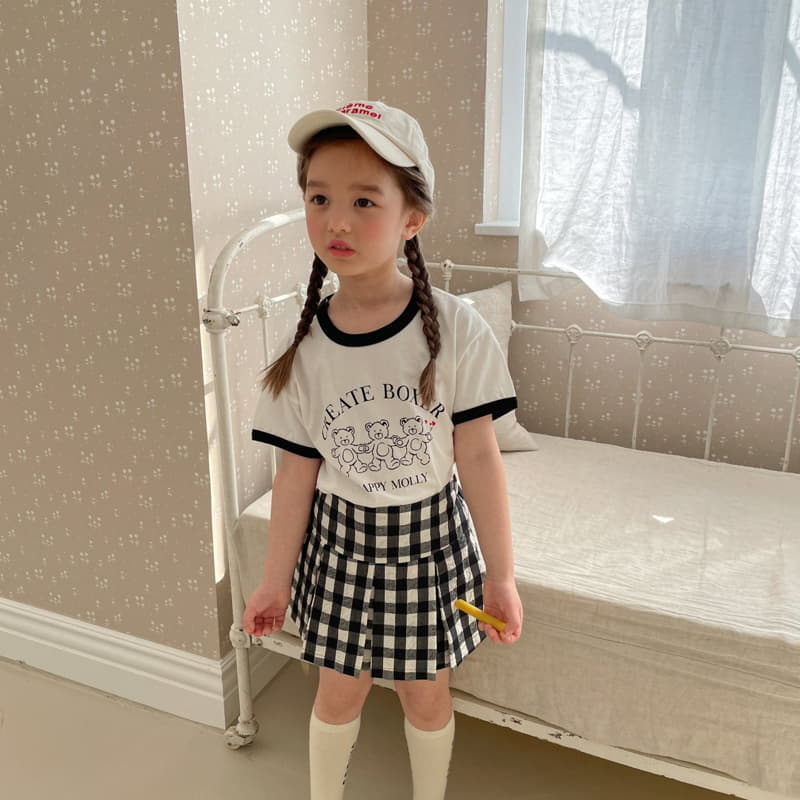 Momo Ann - Korean Children Fashion - #prettylittlegirls - Check Skirt Pants - 7