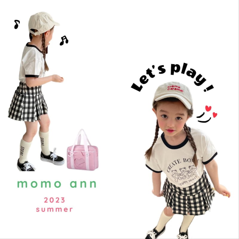 Momo Ann - Korean Children Fashion - #todddlerfashion - Check Skirt Pants - 8