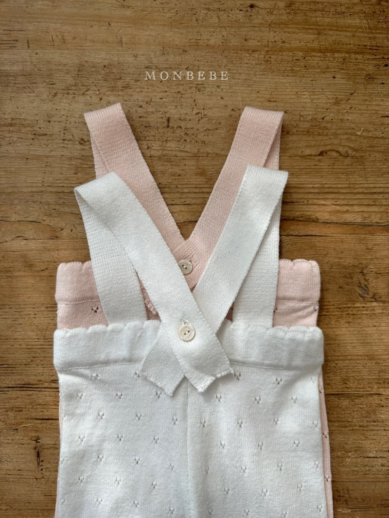 Monbebe - Korean Baby Fashion - #babyoutfit - Baby Cotton Foot Dungarees Pants - 7