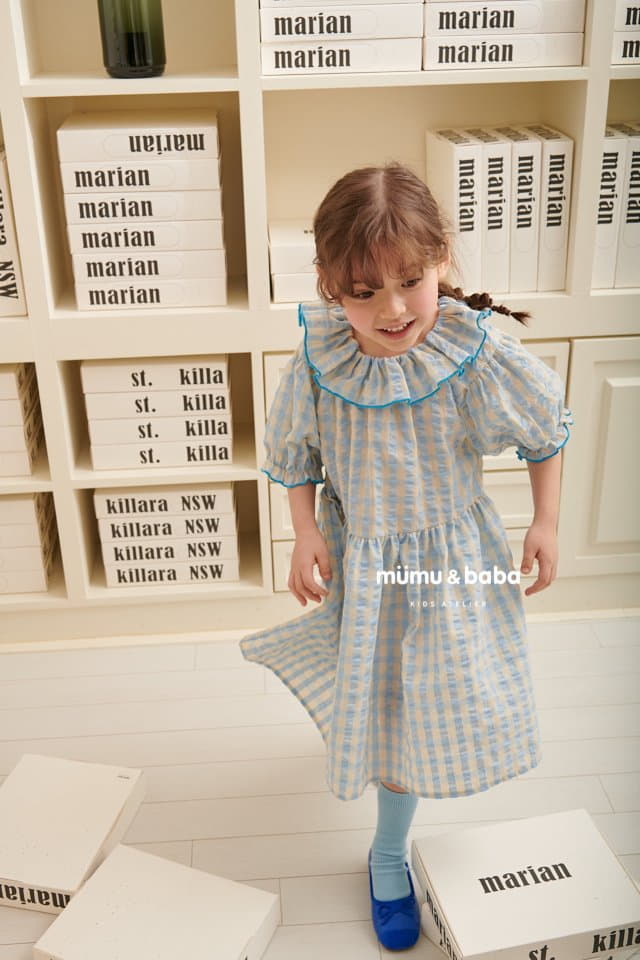 Mumunbaba - Korean Children Fashion - #stylishchildhood - Check Melon One-piece - 4