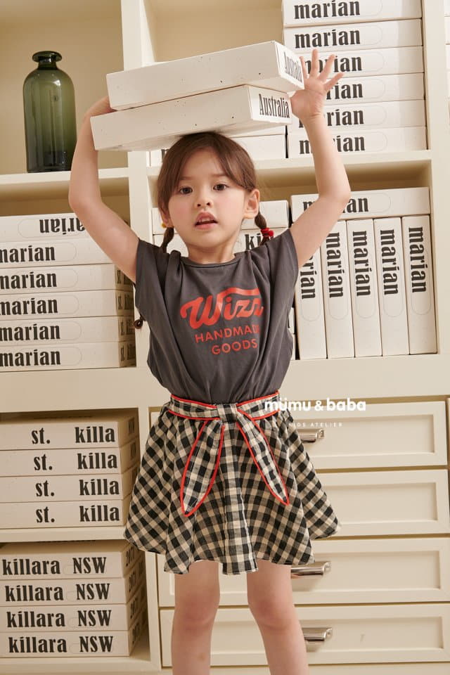 Mumunbaba - Korean Children Fashion - #designkidswear - Check Melon Skirt Leggings - 11