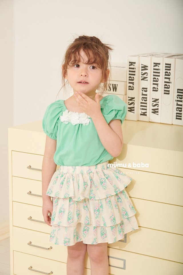 Mumunbaba - Korean Children Fashion - #designkidswear - Jeje Flower Tee - 2