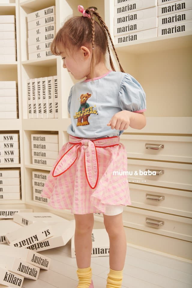Mumunbaba - Korean Children Fashion - #minifashionista - Check Melon Skirt Leggings - 6
